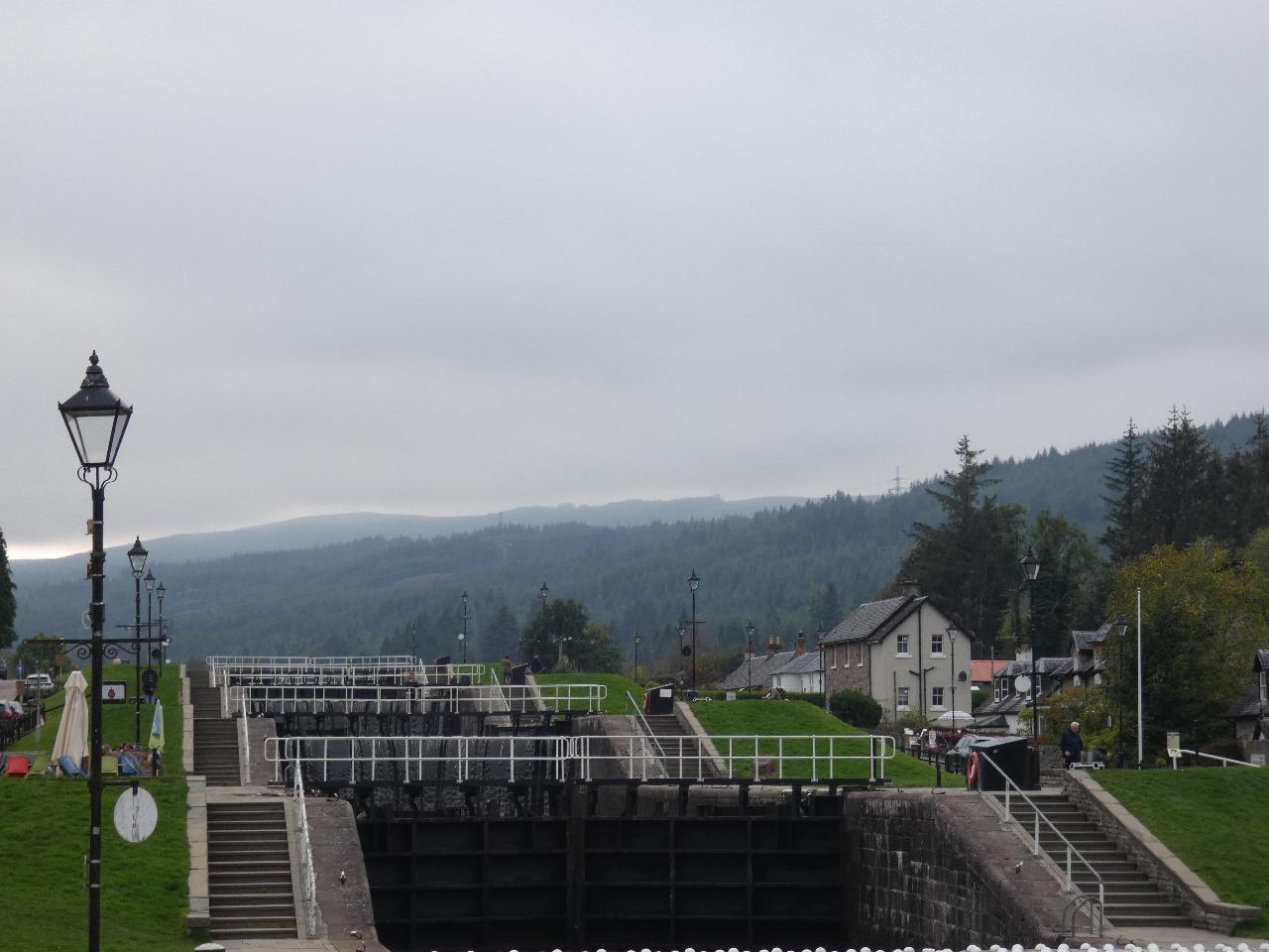 The Caledonian Canal in Fort Augustus, a 19th-century engineering landmark designed by Thomas Telford.